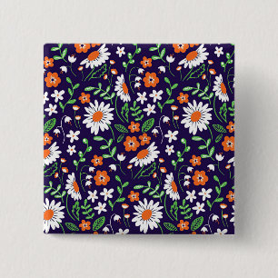 New Home Gift Simple Flowers 15 Cm Square Badge