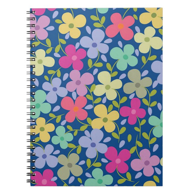 New Home Gift | Spring Floral Seamless Notebook (Front)