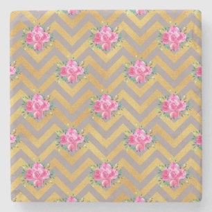 New Home Gift Victorian Floral Wall Tiles Stone Coaster