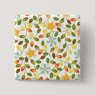 New Home Gift   Vintage Floral Pattern 15 Cm Square Badge