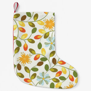 New Home Gift   Vintage Floral Pattern Small Christmas Stocking