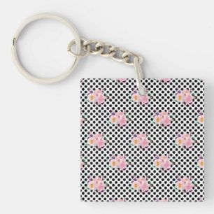 New Home Gift Watercolor Floral Papers Key Ring