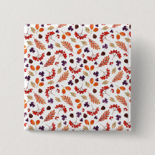 New Home Gift Watercolor Viburnum Berries 15 Cm Square Badge