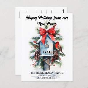 New Home Holiday Moving Announcement Postcard