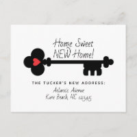 New Home House Key New Address Moving Announcement