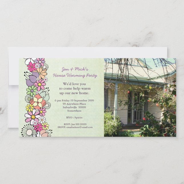 New Home House Warming Party Photo Card (Front)