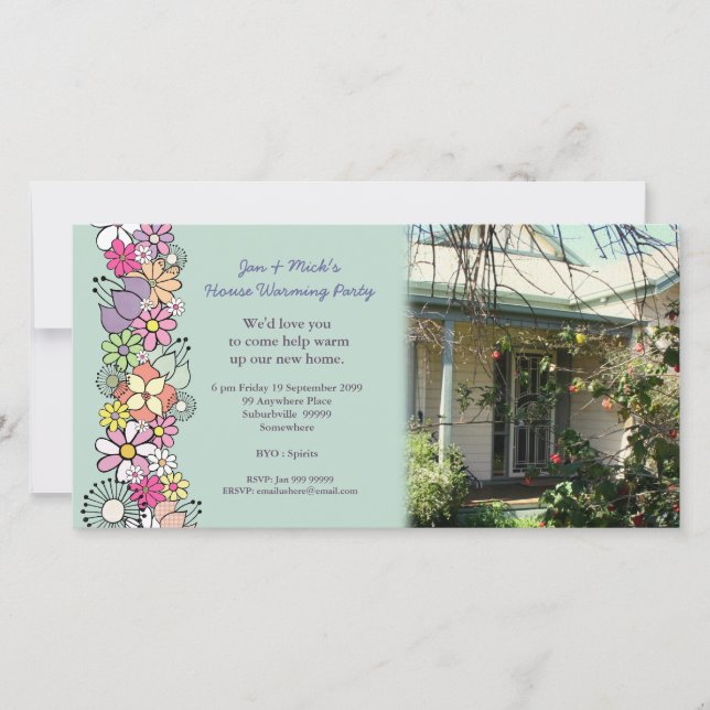 New Home House Warming Party Photo Card (Front)