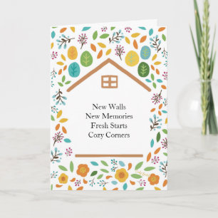 New Home Housewarming Floral Design Card