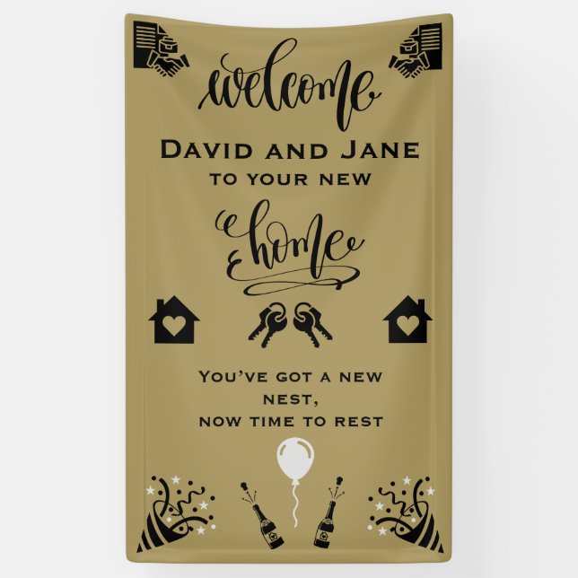 New Home Housewarming Welcome  Banner (Vertical)
