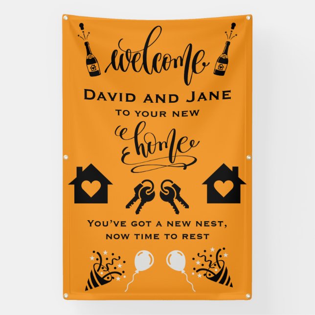 New Home Housewarming Welcome  Banner (Vertical)
