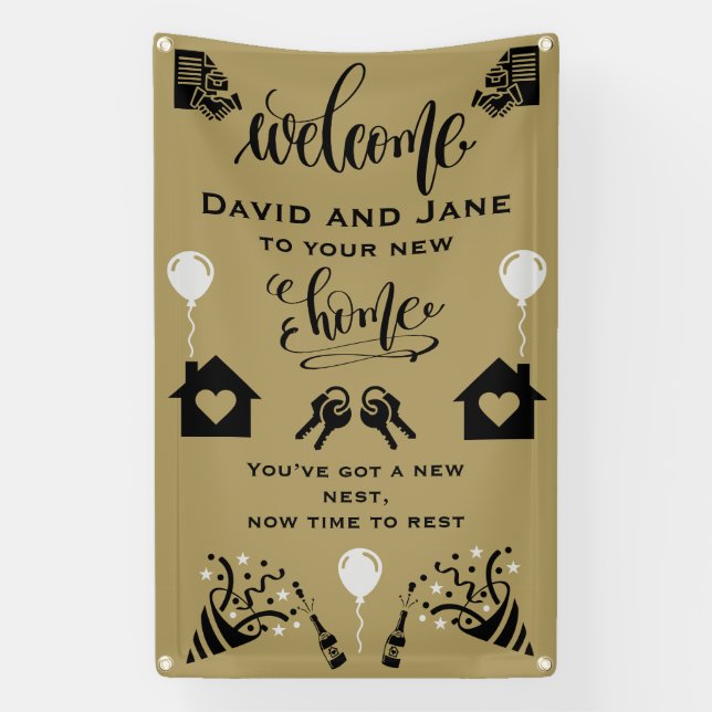New Home Housewarming Welcome  Banner (Vertical)