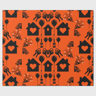 New Home Housewarming Welcome  Wrapping Paper