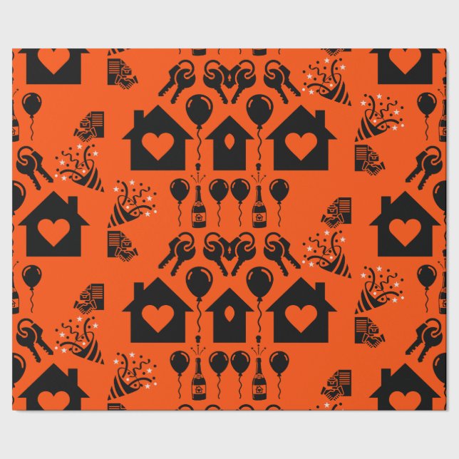 New Home Housewarming Welcome  Wrapping Paper (Seam)