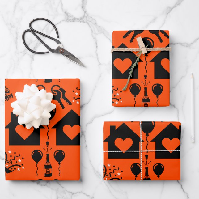 New Home Housewarming Welcome  Wrapping Paper Sheet (Front)