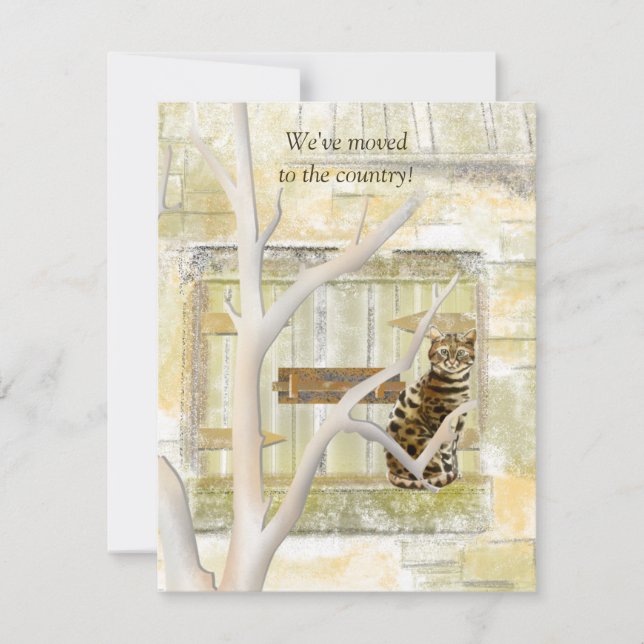 New Home in the Country Flat Note Card (Front)