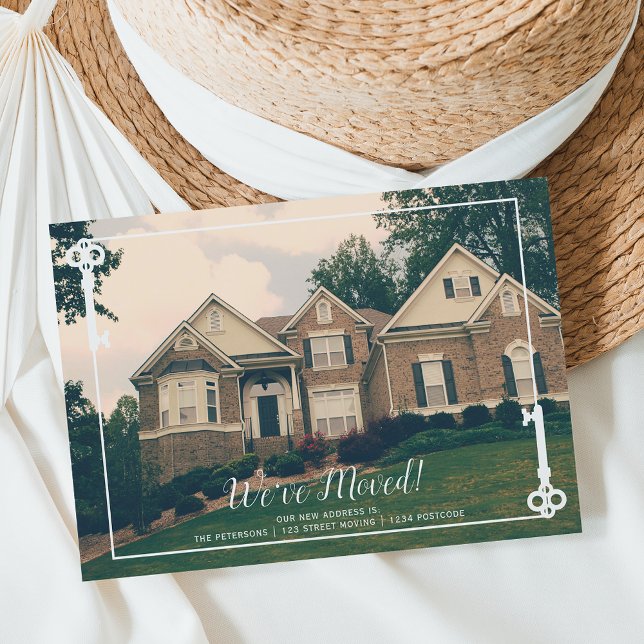 New Home key moving announcement Upload your photo (Creator Uploaded)