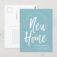 New Home | Minimal Robin Egg Blue | New Address