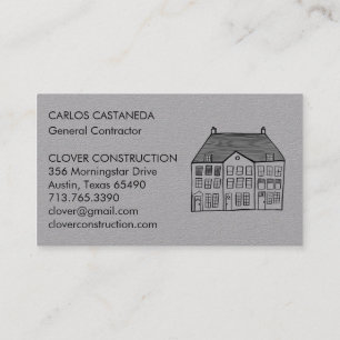 New Home Modern Construction Contractor Remodel Business Card