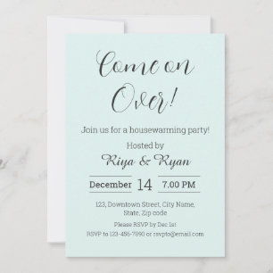 New Home Modern Elegant Grey Housewarming Party Invitation