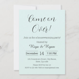 New Home Modern Elegant Grey Housewarming Party Invitation