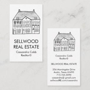 New Home Modern Real Estate Broker Agent Realtor  Business Card