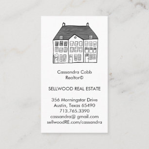 New Home Modern Real Estate Broker Agent Realtor Business Card