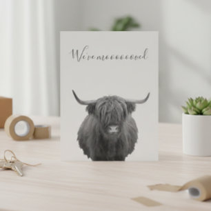 New Home Moving Announcement Highland Cow Postcard