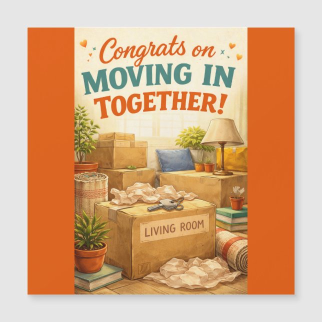 New Home/Moving In Congratulations Magnetic Card (Front)