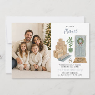 New Home Moving New Address Moving Photo Holiday Card