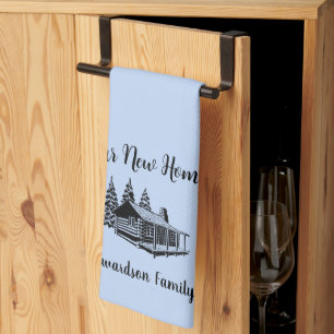 New Home moving to new house family name Tea Towel