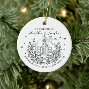 New Home New Beginning Housewarming Ceramic Tree Decoration