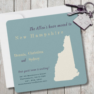 New Home New Hampshire Moving Announcement Card