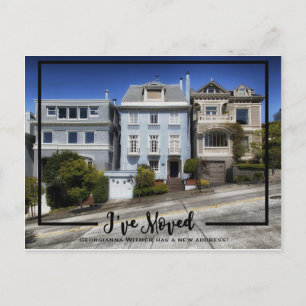 New Home Photo Black Frame I've Moved Announcement Postcard