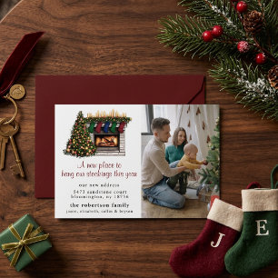New Home Photo Christmas Moving Announcement Card