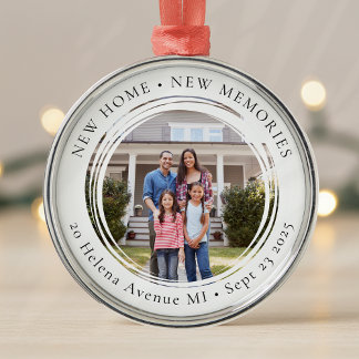 New Home Photo Housewarming Keepsake Metal Tree Decoration