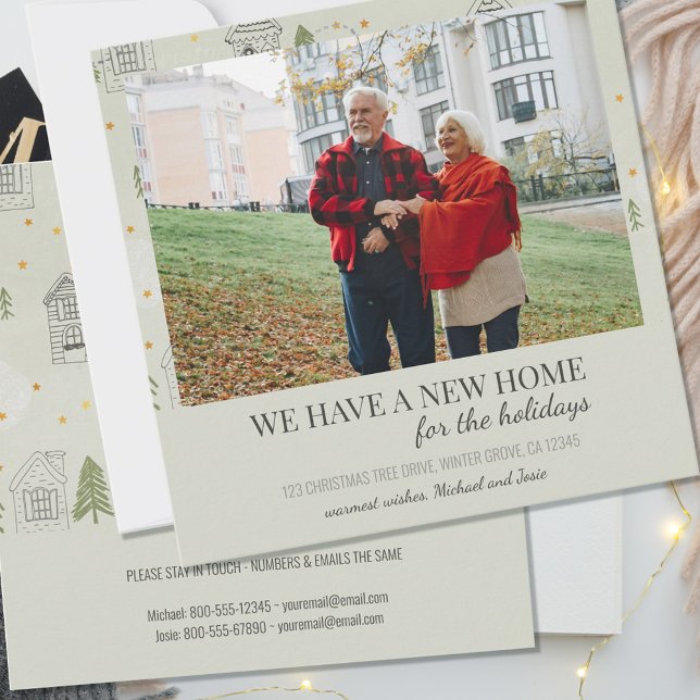 New Home Photo Pine Tree House Moving Announcement (Creator Uploaded)