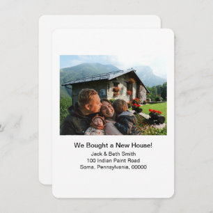 New Home Photo We've Moved Announcement 