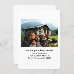 New Home Photo We've Moved Announcement 