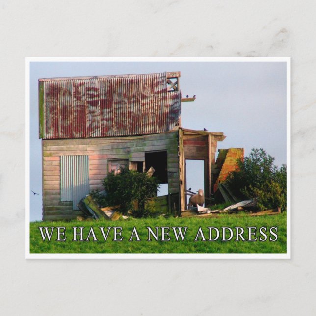 New Home Postcard - New Adress, Moving House Funny (Front)