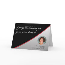 New Home Real Estate Photo Business Note Card