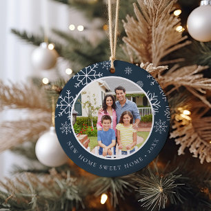 New Home Sweet Home Photo Ceramic Tree Decoration