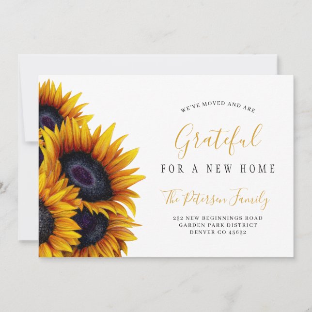 New home Thanksgiving change of address moving Announcement (Front)