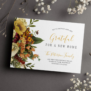 New home Thanksgiving holiday moving Announcement