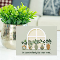 New Home Trendy Plants on Windowsill Modern Moving