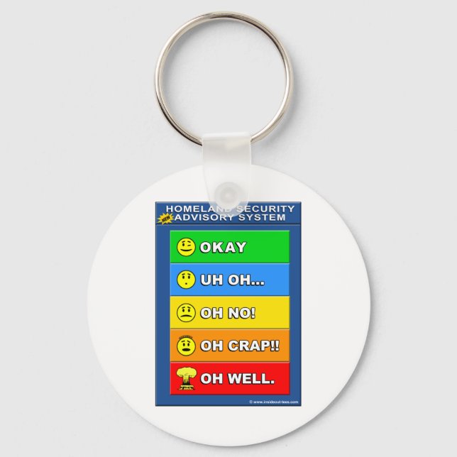 New Homeland Security Advisory System - Funny Key Ring (Front)