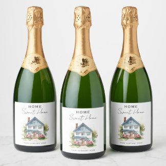 New Homeowner Home Sweet Home Sparkling Wine Label