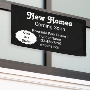 New Homes Coming Soon Visit Our Model Black Banner