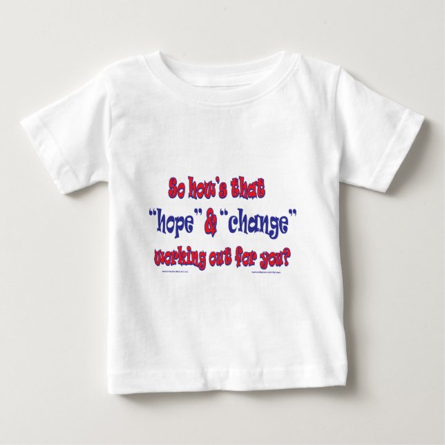 NEW-HOPE-AND-CHANGE-Funky Script Baby T-Shirt (Front)