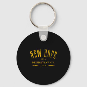 New Hope Pennsylvania Usa Souvenir Distressed Desi Key Ring