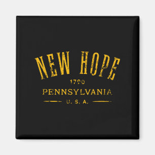 New Hope Pennsylvania Usa Souvenir Distressed Desi Magnet